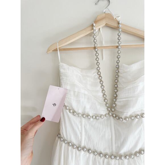 V. CHAPMAN NWT The Scarlette Halter Maxi Dress in White Size 6 - Picture 6 of 10